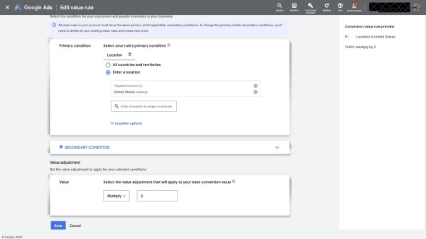 Value rule settings Logicbrush Studios Ltd. Google Ads